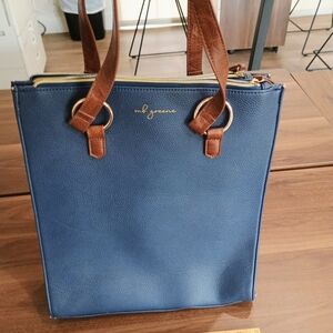 Beautiful mj greene Blue and Brown Shoulder Bag